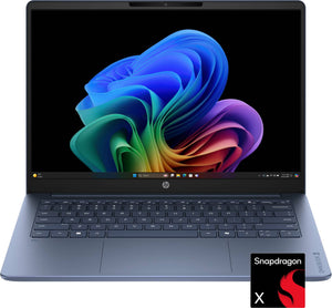 HP - OmniBook 3 - 14" 2K OLED Laptop - Snapdragon X - 16GB Memory - 256GB SSD - Copilot+ PC - Starlit Blue