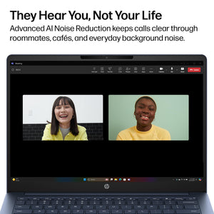 HP - OmniBook 3 - 14" 2K OLED Laptop - Snapdragon X - 16GB Memory - 256GB SSD - Copilot+ PC - Starlit Blue