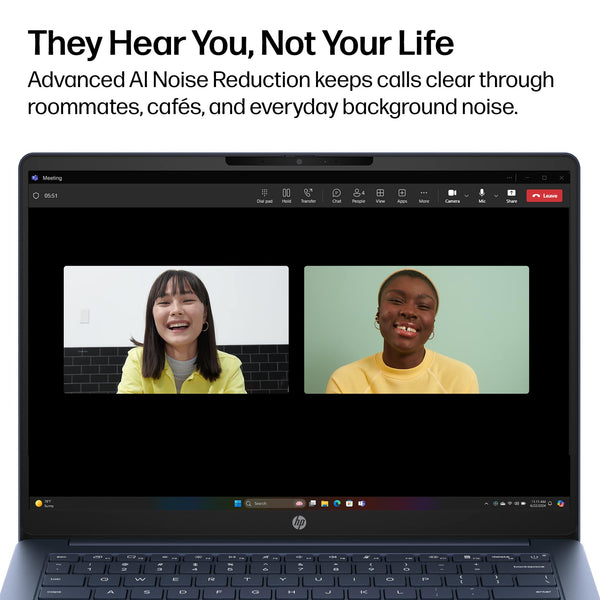 HP - OmniBook 3 - 14" 2K OLED Laptop - Snapdragon X - 16GB Memory - 512GB SSD - Copilot+ PC - Starlit Blue