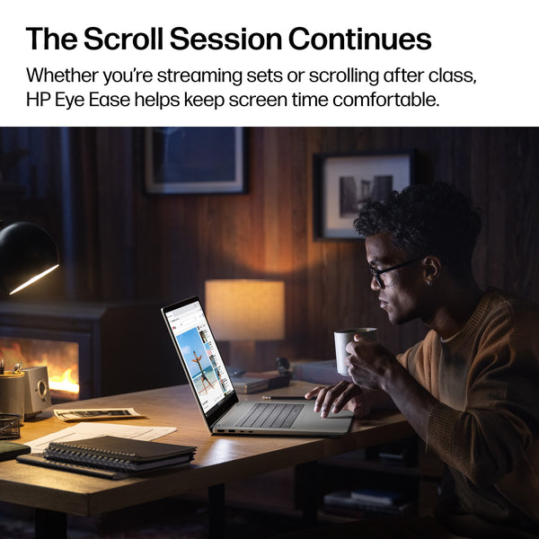 HP - OmniBook 3 - 14" 2K OLED Laptop - Snapdragon X (8-Core CPU) - 16GB Memory - 512GB SSD - Copilot+ - 41+ Hrs Battery Life¹ - Nouvelle Silver