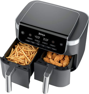 Ninja - DualZone 6-in-1 8-QT Dual Air Fryer - Black