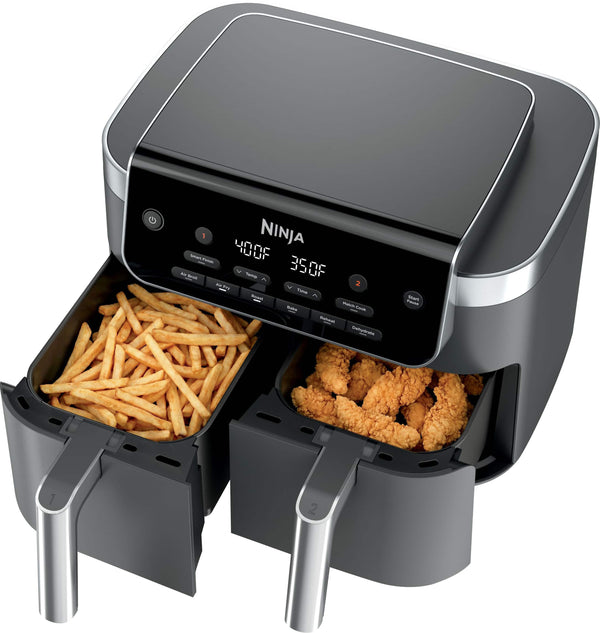 Ninja - DualZone 6-in-1 8-QT Dual Air Fryer - Black