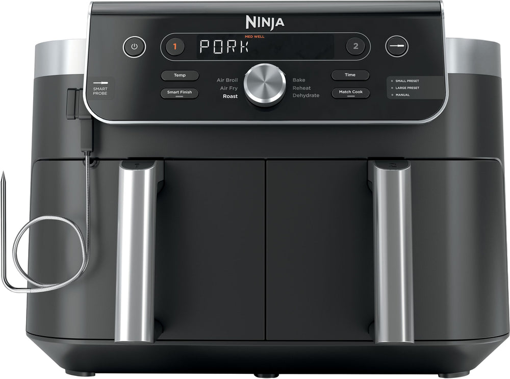 Ninja - DualZone Smart XL 6-in-1 Air Fryer, 10-qt Capacity with Thermometer - Black