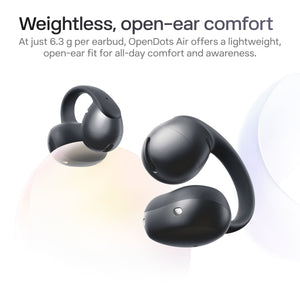 Shokz - OpenDots Air Open-Ear Clip-On True Wireless Bluetooth Earbuds - Black