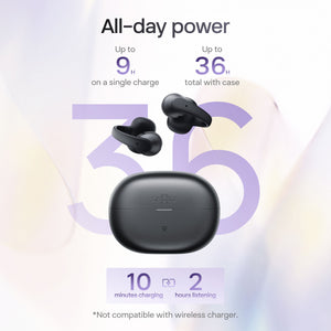 Shokz - OpenDots Air Open-Ear Clip-On True Wireless Bluetooth Earbuds - Black