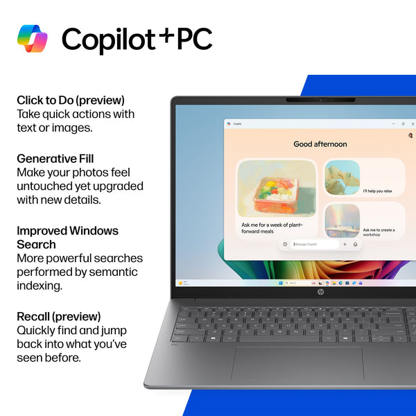 HP - OmniBook 5 - 16" 2K Touchscreen Laptop - AMD Ryzen AI 5 330 (2025) - 16GB Memory - 512GB SSD - Copilot+ PC - Meteor Silver