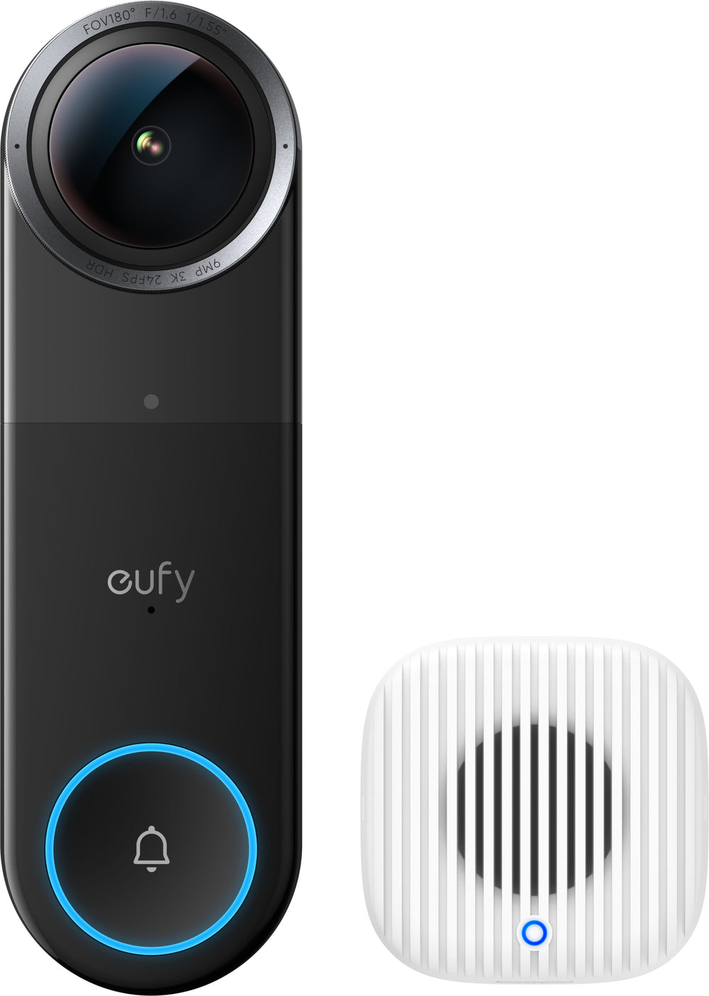 eufy - Video Doorbell S4 Max with Chime, AI Tracking, 3K Wireless Doorbell Camera, 180° Wide View, No Monthly Fee - Black