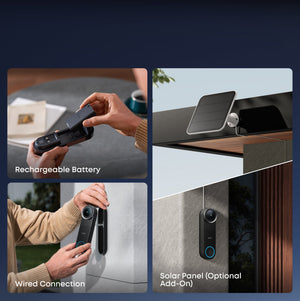 eufy - Video Doorbell S4 Max with Chime, AI Tracking, 3K Wireless Doorbell Camera, 180° Wide View, No Monthly Fee - Black