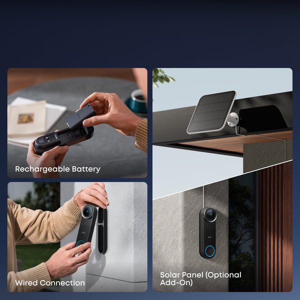 eufy - Video Doorbell S4 Max with Chime, AI Tracking, 3K Wireless Doorbell Camera, 180° Wide View, No Monthly Fee - Black