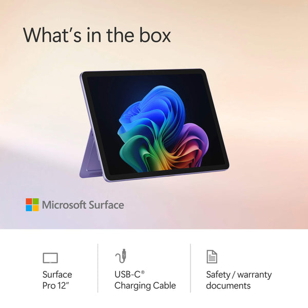 Microsoft - Surface Pro - Copilot+ PC - 12" Touchscreen - Snapdragon X Plus - 16GB Memory - 512GB UFS - Device Only - Violet