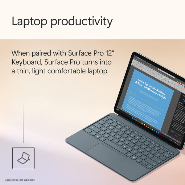 Microsoft - Surface Pro - Copilot+ PC - 12" Touchscreen - Snapdragon X Plus - 16GB Memory - 512GB UFS - Device Only - Ocean