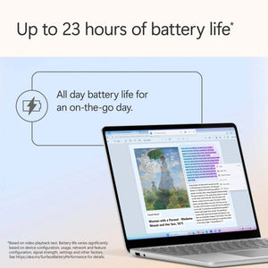 Microsoft - Surface Laptop - 13" 2K Touchscreen - Snapdragon X Plus 2025 - 16GB - 256GB Storage - Copilot+ PC - Platinum