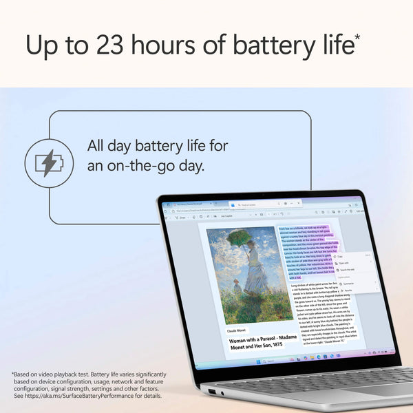 Microsoft - Surface Laptop - 13" 2K Touchscreen - Snapdragon X Plus 2025 - 16GB - 256GB Storage - Copilot+ PC - Platinum