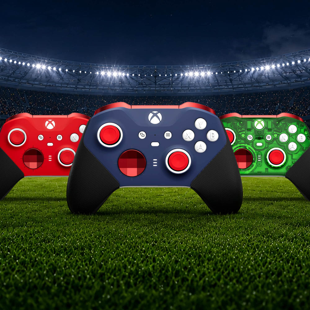 Microsoft - Xbox Elite Series 2 Core Wireless Controller for Xbox Series X, Xbox Series S, Xbox One, PCs, and Cloud-Enabled Devices - Red and Blue