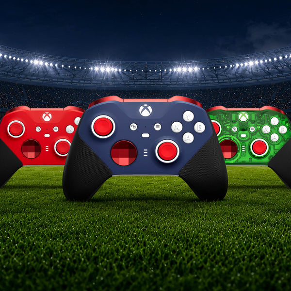 Microsoft - Xbox Elite Series 2 Core Wireless Controller for Xbox Series X, Xbox Series S, Xbox One, PCs, and Cloud-Enabled Devices - Red and Blue