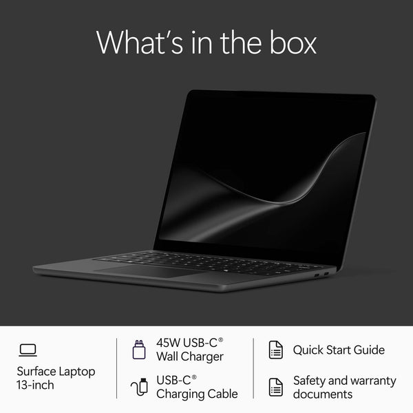 Microsoft - Surface Laptop - 13" 2K Touchscreen - Snapdragon X2 Plus (6 Core) 2026 - 16GB - 256GB UFS - Black