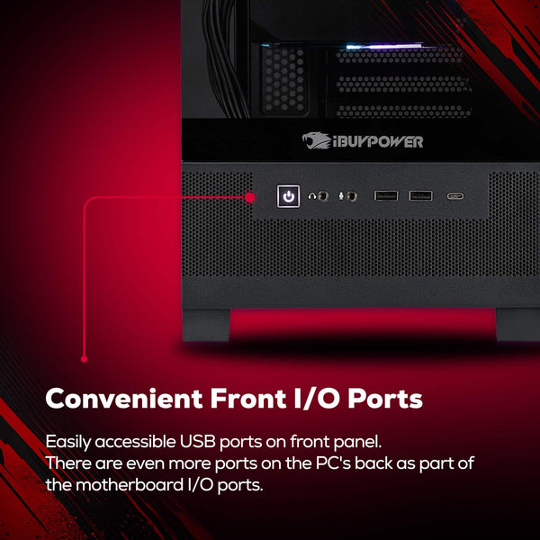 iBUYPOWER - Element SE Gaming Desktop PC Intel Core i5 14400F 2024 NVIDIA RTX 5060 8GB, 16GB RAM Memory, 1TB SSD Storage - Black