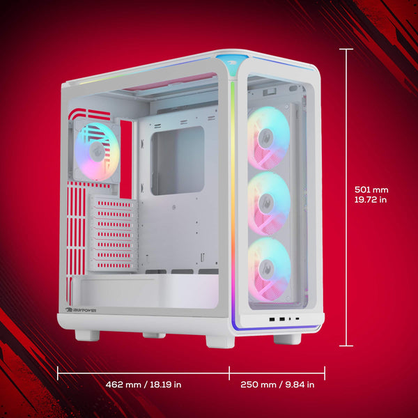 iBUYPOWER - Element Gaming Desktop PC-AMD Ryzen 5 8400F 2024 AMD Radeon RX 6500XT 4GB 16GB DDR5 RGB 1TB NVMe SSD Storage - White