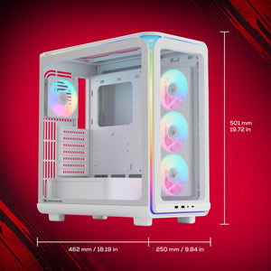 iBUYPOWER - Element Gaming Desktop PC AMD Ryzen 7 8700F 2024 NVIDIA GeForce RTX 5060 8GB 16GB DDR5 1TB NVMe SSD Storage - White