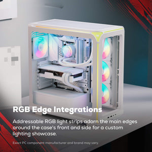 iBUYPOWER - Element Gaming Desktop PC AMD Ryzen 7 8700F 2024 NVIDIA GeForce RTX 5060 8GB 16GB DDR5 1TB NVMe SSD Storage - White