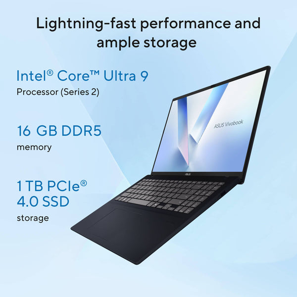 ASUS - Vivobook 16 16" WUXGA Display - Intel Core Ultra 9 285H - 16GB RAM - 1TB SSD - Quiet Blue