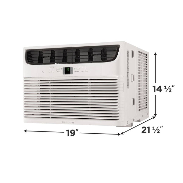 Frigidaire - 115V 12,000 BTU 550 Sq. Ft. Smart Window Air Conditioner with Remote - White