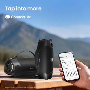 Hisense - Bluetooth Speaker FlexBoom, Up to 20-Hour Playtime, Hands-Free Calling, IP67, Auracast – - Black