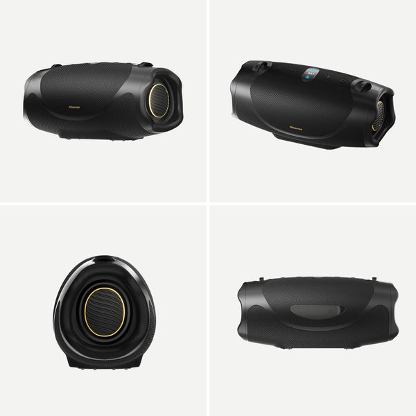 Hisense - Bluetooth Speaker FlexBoom, Up to 20-Hour Playtime, Hands-Free Calling, IP67, Auracast – - Black