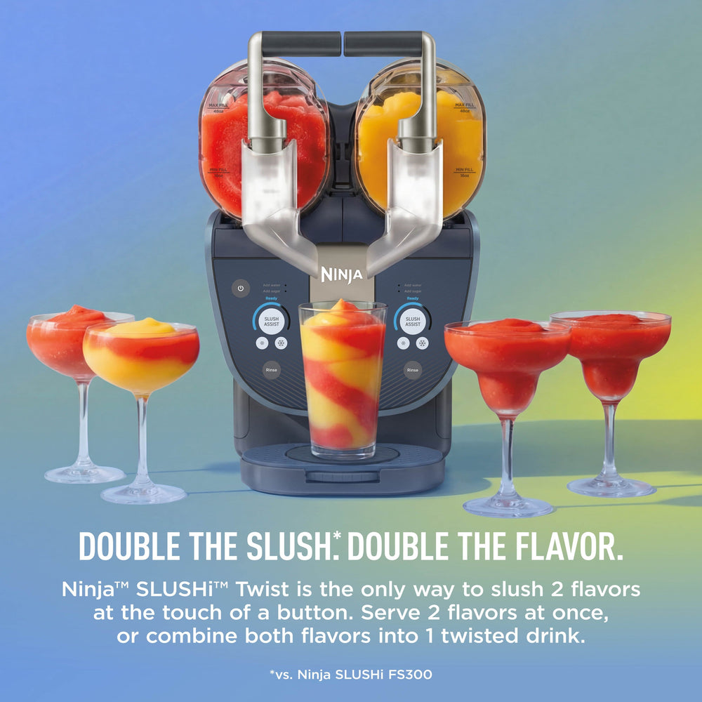 Ninja - SLUSHi Twist Smart Frozen Drink Maker, 144oz, 10+ Servings - Blue