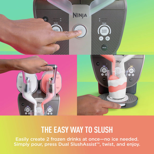 Ninja - SLUSHi Twist Smart Frozen Drink Maker, 144oz, 10+ Servings - Blue