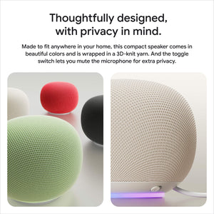 Google - Home Speaker - Smart Speaker with Gemini For Home Voice Assistant and 360-Degree Sound - Berry