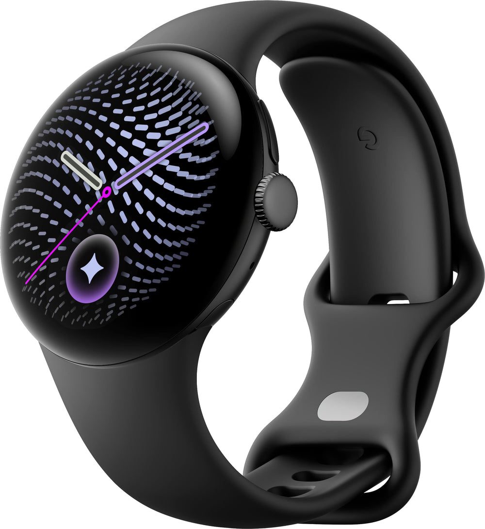Google - Pixel Watch 5 (45mm) - Wi-Fi - Matte Black Case - Obsidian Band - Small. Large - (2026)