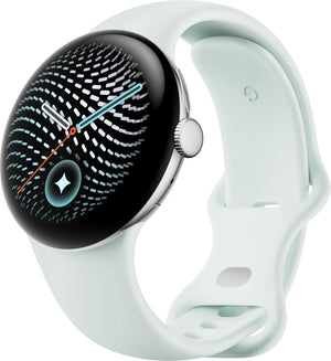 Google - Pixel Watch 5 (41mm) - LTE - Polished Silver Case - Fog Band - Small, Large - (2026)