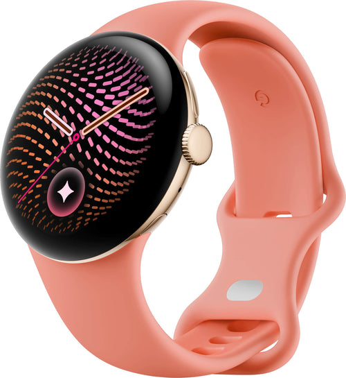 Google - Pixel Watch 5 (41mm) - Wi-Fi - Champagne Gold Case - Canyon Band - Small, Large - (2026)