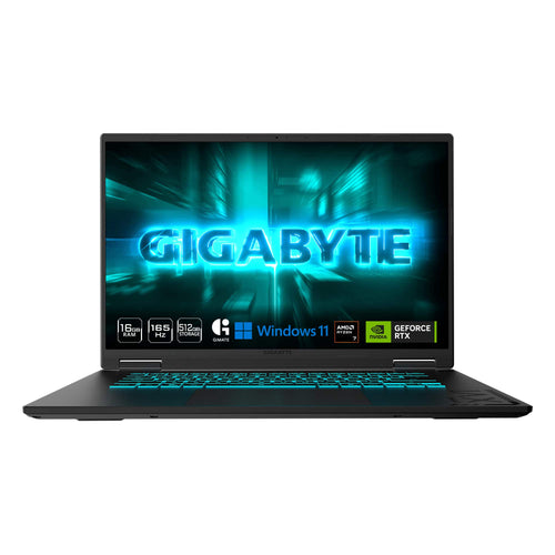 GIGABYTE - GAMING A16 Gaming Laptop - 165Hz 1920x1200 WUXGA - RTX 5050 - AMD Ryzen 7 170- 512GB SSD - 16GB DDR5 RAM - Black Steel