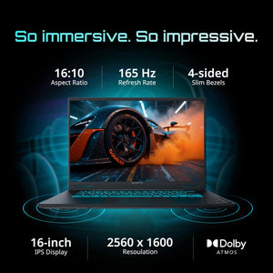 GIGABYTE - GAMING A16 Gaming Laptop - 165Hz 1920x1200 WUXGA - RTX 5050 - AMD Ryzen 7 170- 512GB SSD - 16GB DDR5 RAM - Black Steel