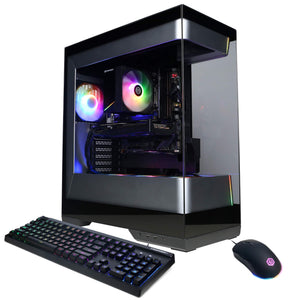 CyberPowerPC - Gaming Desktop - AMD Ryzen 5 5500 2022 - AMD Radeon RX 6500 XT 4GB - 16GB DDR4 Memory - 1TB SSD - Black