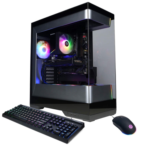 CyberPowerPC - Gaming Desktop - AMD Ryzen 5 5500 2022 - AMD Radeon RX 6500 XT 4GB - 16GB DDR4 Memory - 1TB SSD - Black
