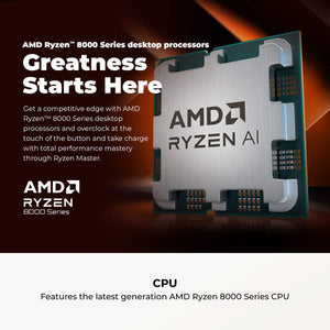 CyberPowerPC - Gaming Desktop - AMD Ryzen 5 8400F - NVIDIA GeForce RTX 3050 6GB - 16GB DDR5 - 1TB PCIe 4.0 SSD Storage - Black