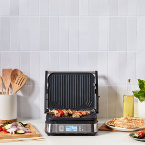 Cuisinart - Countertop Indoor Contact Griddler with Smoke-Less Mode - Stainless Steel