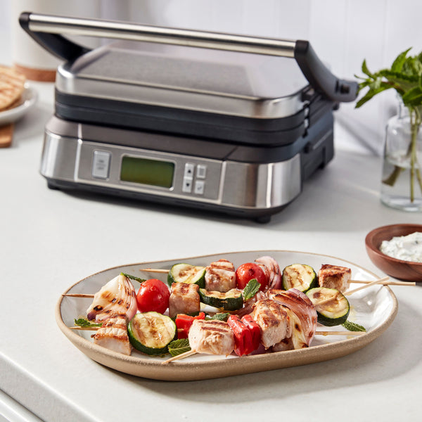 Cuisinart - Countertop Indoor Contact Griddler with Smoke-Less Mode - Stainless Steel