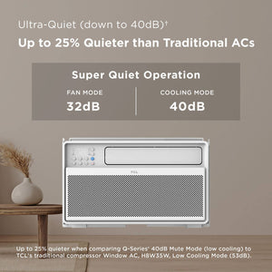 TCL - 550 Sq. Ft. 12,000 BTU Smart Inverter Window Air Conditioner - White