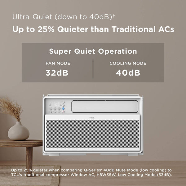 TCL - 550 Sq. Ft. 12,000 BTU Smart Inverter Window Air Conditioner - White