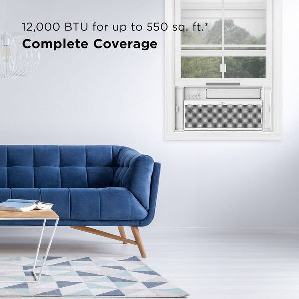 TCL - 550 Sq. Ft. 12,000 BTU Smart Inverter Window Air Conditioner - White
