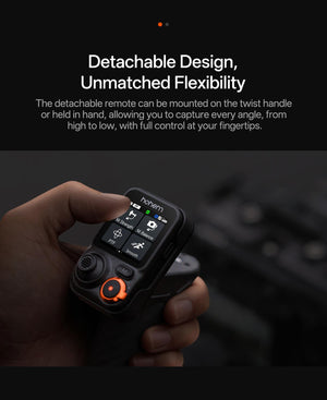 Hohem - iSteady MT3 Pro Phone & Camera Gimbal Stabilizer w/ AI Tracking, Detachable Remote for Cameras up to 5.5lbs - Black