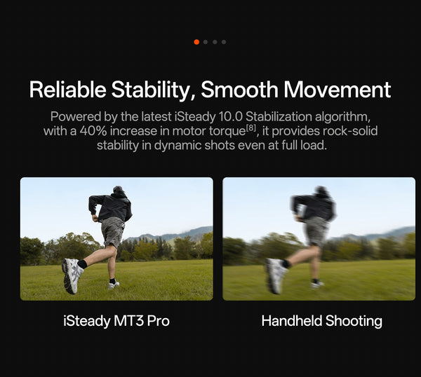 Hohem - iSteady MT3 Pro Phone & Camera Gimbal Stabilizer w/ AI Tracking, Detachable Remote for Cameras up to 5.5lbs - Black