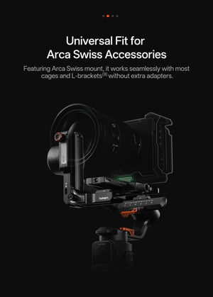 Hohem - iSteady MT3 Pro Phone & Camera Gimbal Stabilizer w/ AI Tracking, Detachable Remote for Cameras up to 5.5lbs - Black