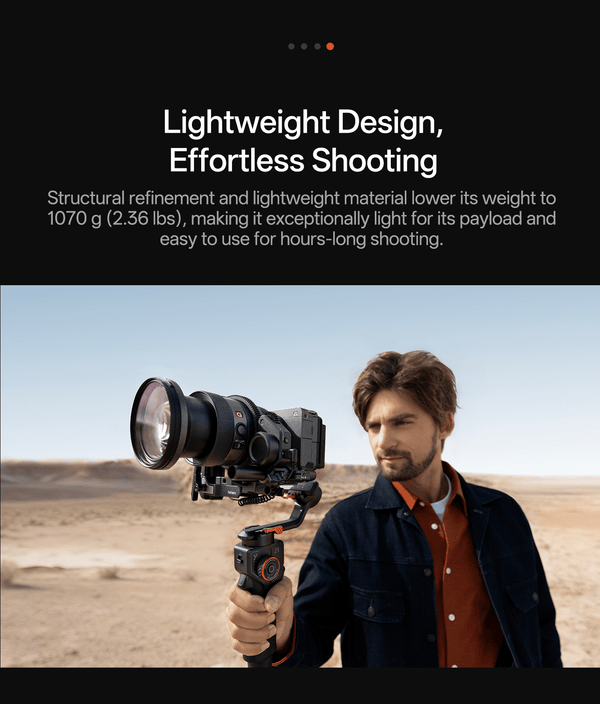 Hohem - iSteady MT3 Pro Phone & Camera Gimbal Stabilizer w/ AI Tracking, Detachable Remote for Cameras up to 5.5lbs - Black