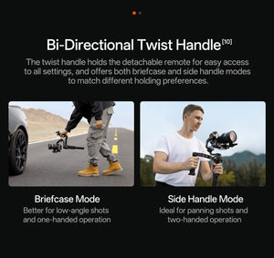 Hohem - iSteady MT3 Pro Phone & Camera Gimbal Stabilizer w/ AI Tracking, Detachable Remote for Cameras up to 5.5lbs - Black