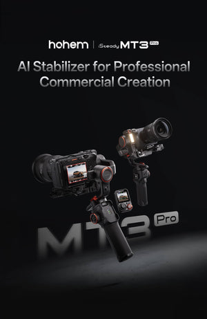 Hohem - iSteady MT3 Pro Phone & Camera Gimbal Stabilizer w/ AI Tracking, Detachable Remote for Cameras up to 5.5lbs - Black